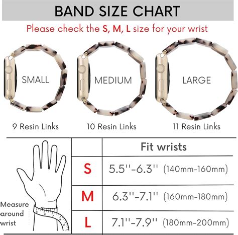 apple watch wrist band size.